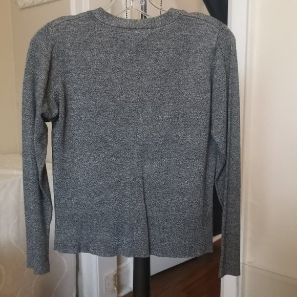 3/$20 jm essentials grey button up sweater small - Picture 6 of 6